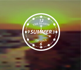 Summer Season. Season of Love.  Vector illustration