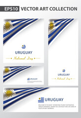 URUGUAY Colors Background Collection, URUGUAYAN National Flag (Vector Art)

