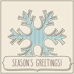 Snowflake frame and Season's greetings