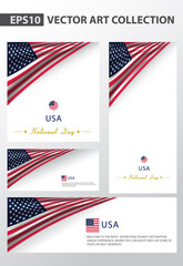 USA Colors Background Collection, AMERICAN National Flag (Vector Art)
