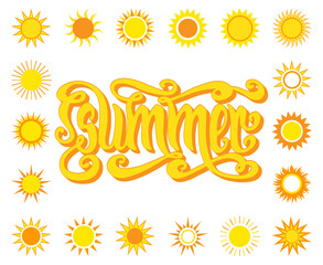 Obraz premium Summer hand lettering