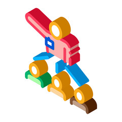 Speaker Leader for People Icon Vector. Isometric Speaker Leader for People Sign. Color Isolated Symbol Illustration