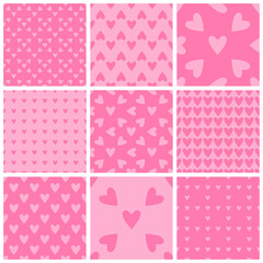 Seamless hearts patterns