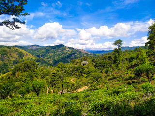 mountain landscape with blue sky