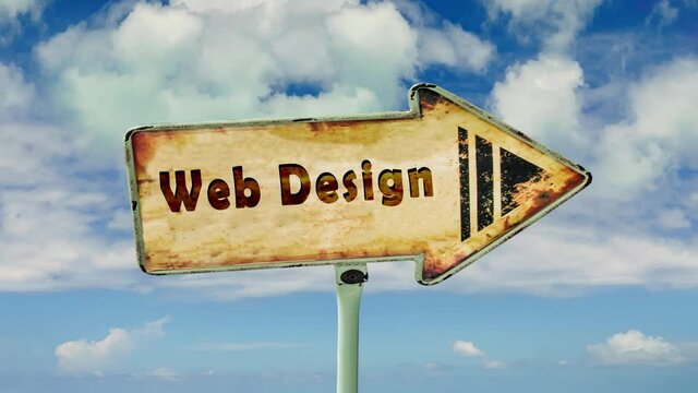 Street Sign the Way to Web Design