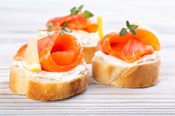 Mini salmon sandwiches