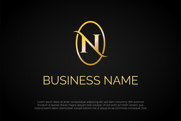 N Monogram Logo Template