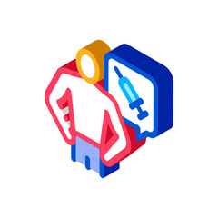 nurse injection icon vector. isometric nurse injection sign. color isolated symbol illustration