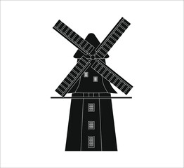 Fototapeta premium mill of the city of bremen in germany. illustration for web and mobile design.