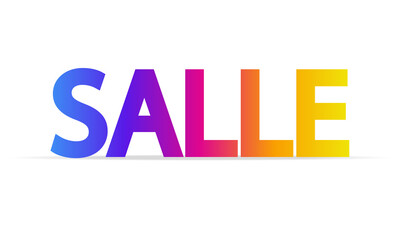 Colored text salle, vector art illustration.