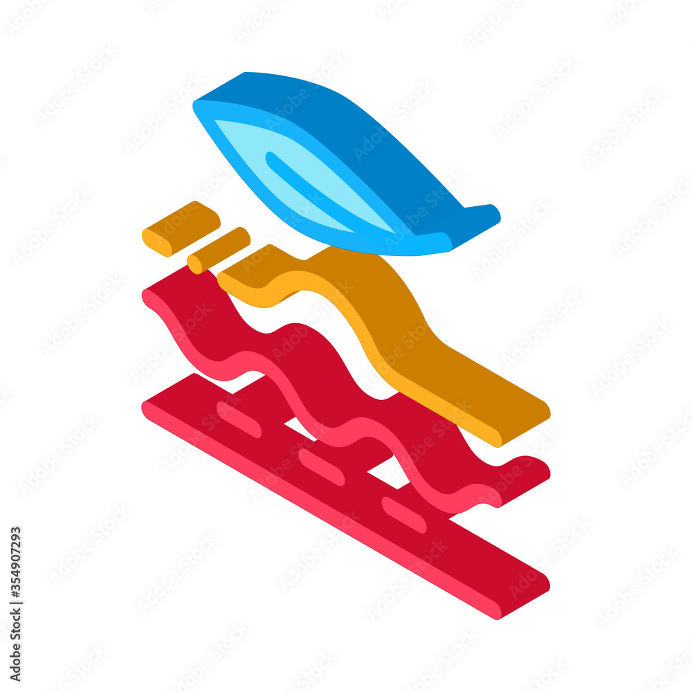 Poster smoothing problem areas of skin icon vector. isometric smoothing problem areas of skin sign. color i