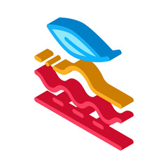smoothing problem areas of skin icon vector. isometric smoothing problem areas of skin sign. color isolated symbol illustration