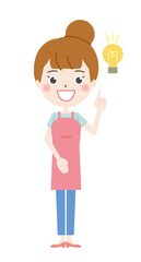 閃いた主婦のイラスト2