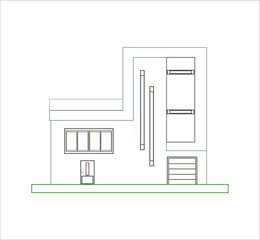 modern house. illustration for web and mobile design.