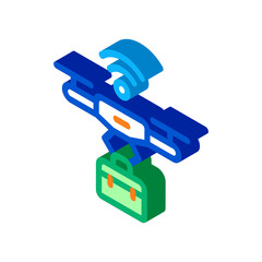 wifi powered drone icon vector. isometric wifi powered drone sign. color isolated symbol illustration