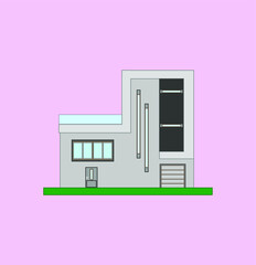 modern house. illustration for web and mobile design.