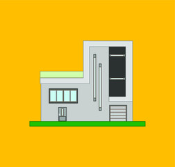 modern house. illustration for web and mobile design.