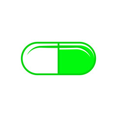 Herbal capsule icon vector