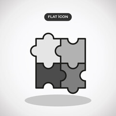 Puzzle icon vector, filled flat sign.Vector illustration.