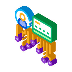 cardholder details icon vector. isometric cardholder details sign. color isolated symbol illustration