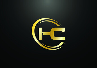 Initial Monogram Letter H C Logo Design Vector Template. HC Letter Logo Design