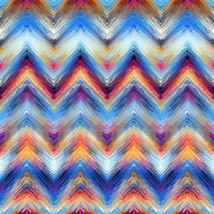 Seamless vector pattern. Grunge chevron pattern in low poly style.