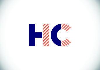 Initial Monogram Letter H C Logo Design Vector Template. HC Letter Logo Design