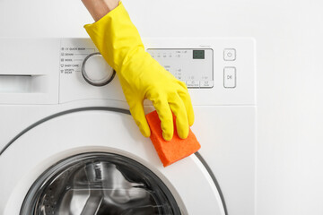 Cleaning washing machine after using