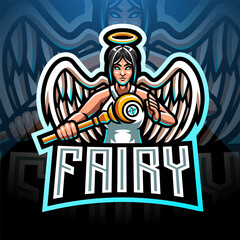 Fairy esport mascot logo design © Visink.art