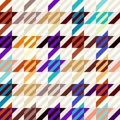 Seamless geometric pattern. Hounds-tooth pattern in patchwork style. Vector image.