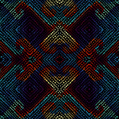 Obraz premium Vector ethnic tribal pattern. Seamless art image.