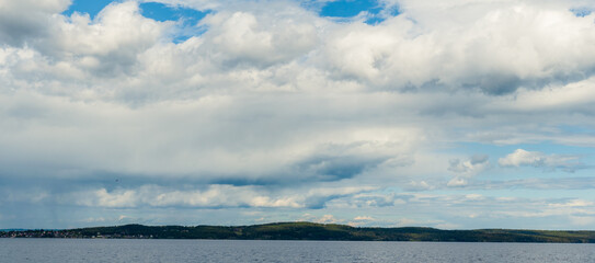 panorama of a large Cumulus cloud.