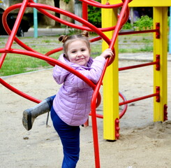 little girl on playground