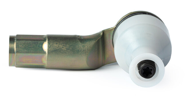 Spare part as ball joint isolated on white background.