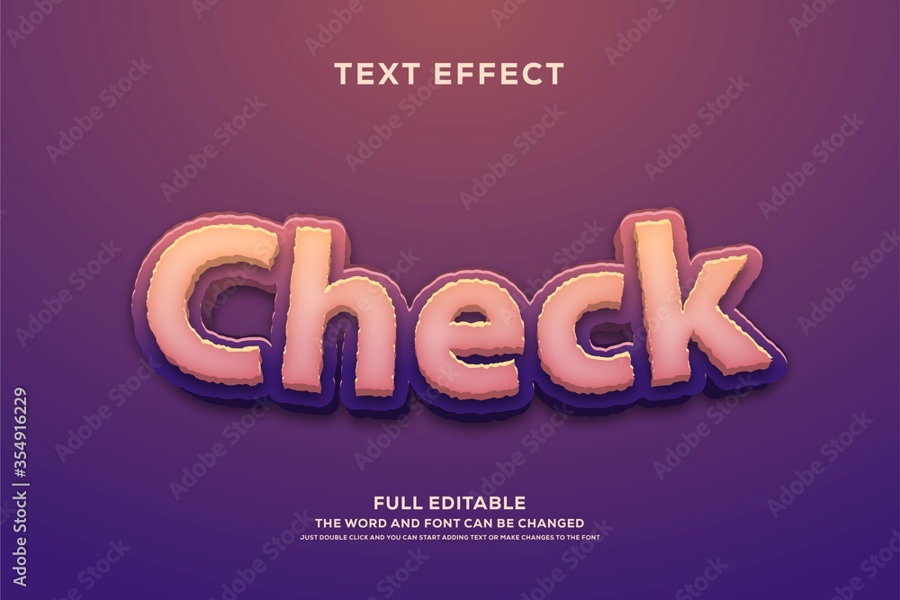 Poster text style editable font effect