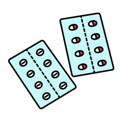 錠剤　カプセル　イラスト　アイコン