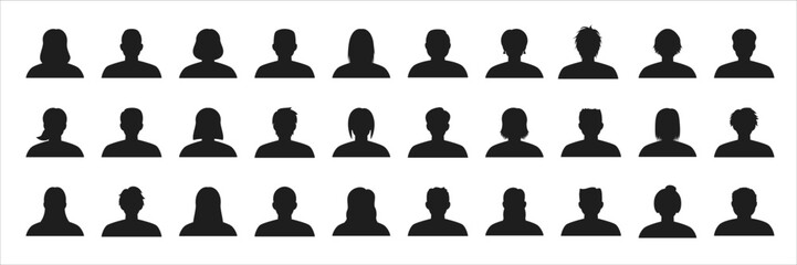 Simple person silhouette set that can be used in design