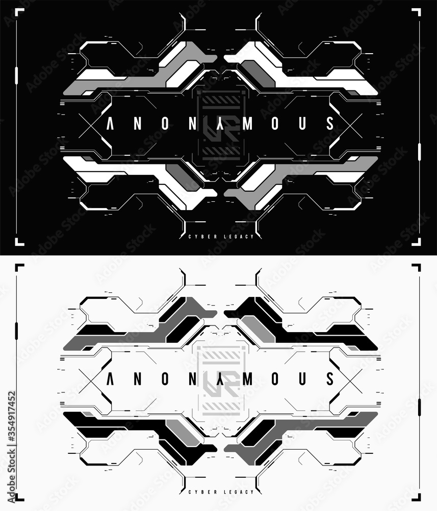 Poster cyberpunk futuristic poster. tech abstract poster template with hud elements. modern flyer for web a