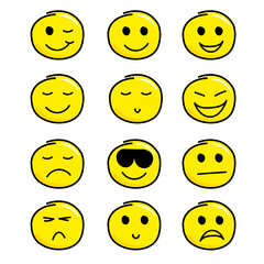 Smiley Icon Set Vector