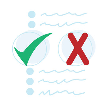 Fact Search Concept. Fact-searching Flat Vector Symbol, Sign. True Vs False Illustration. Isolated On The White Background