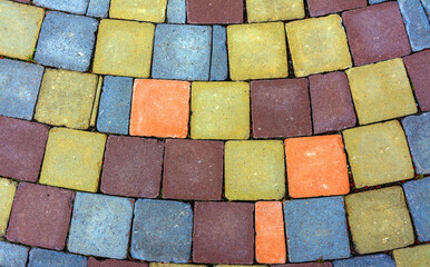 Paved tiles. Abstract background. Design decision.