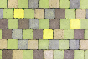 Paved tiles. Abstract background. Design decision.