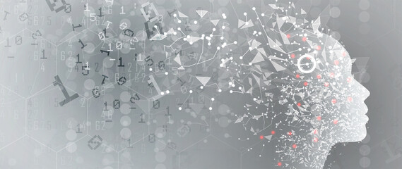 Conceptual technology illustration of artificial intelligence