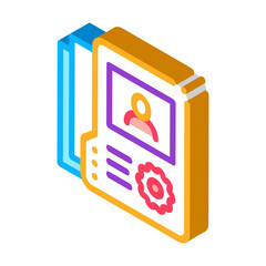 information about person icon vector. isometric information about person sign. color isolated symbol illustration