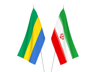 Iran and Gabon flags