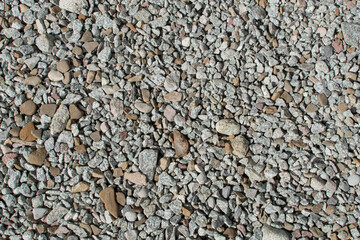 Small stones on the ground background