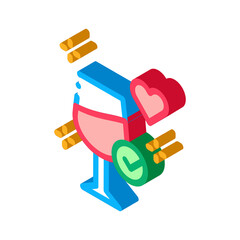 good wine endorsements icon vector. isometric good wine endorsements sign. color isolated symbol illustration