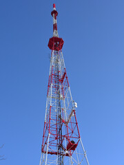 сity television tower against the spring sky