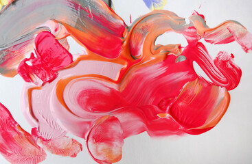 acrylic and oil pallet of bright colors