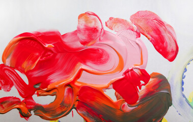 acrylic and oil pallet of bright colors